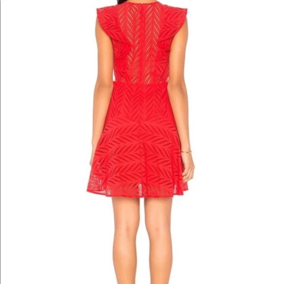Bardot Kiara Red Sleeveless Fit and Flare Cocktail Dress - Picture 2 of 13